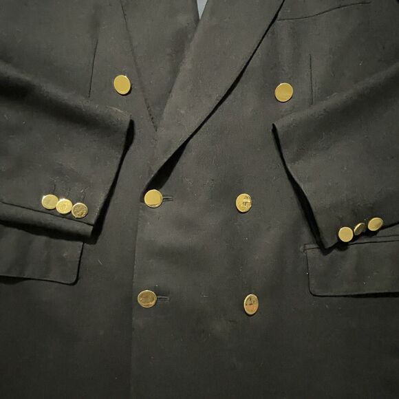 Gieves & Hawkes Blazer Mens 42 R Navy Blue Double Breast Gold Buttons Savile Row - Picture 4 of 8